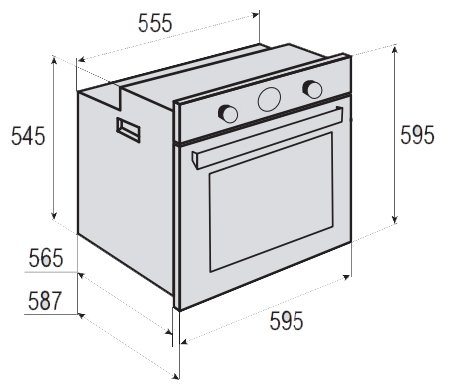 Что значит размер ниши для встраивания духового шкафа